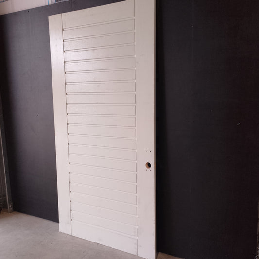 External Timber Door - 2340h x 1200w Solid Core w/ Slat Pattern  (AWOWS19H) *Factory 2nd* 30548