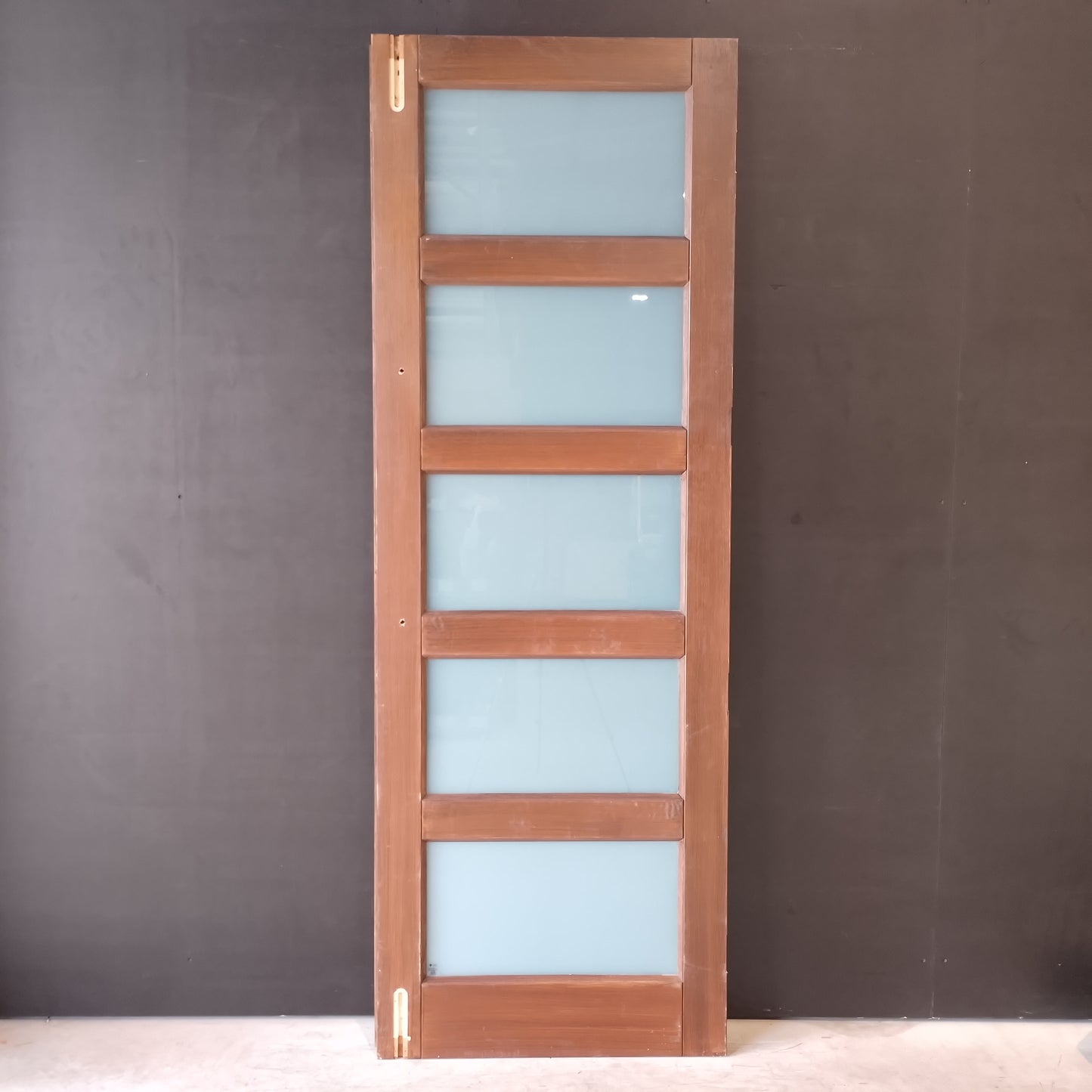 External Timber Door - 2340h x 820w Solid Core w/ 5 X Obscure Glass *Factory Second* 30549
