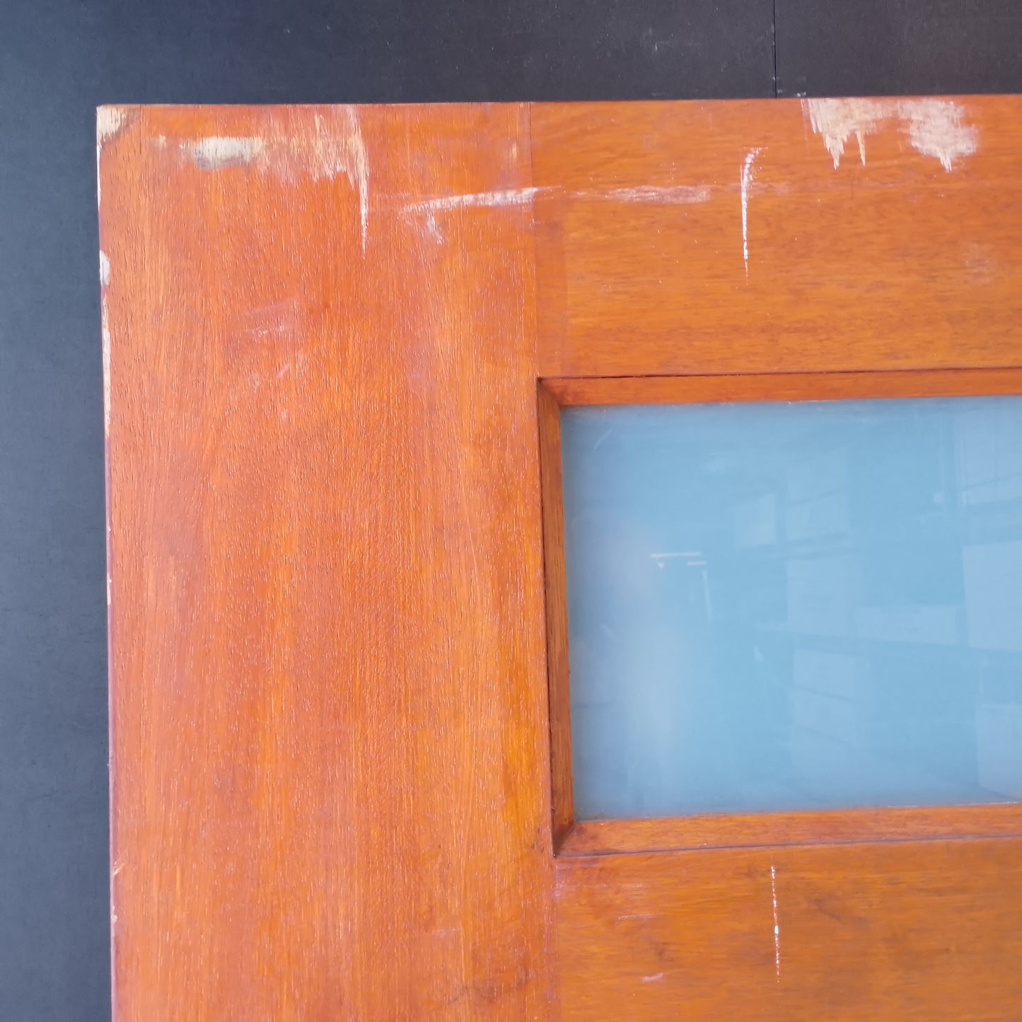 External Timber Door - 2040h x 1200w Solid Core w/ 6 X Obscure (frosted) Glass  (XS26) *Factory 2nd* 30560