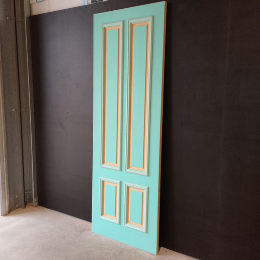 External Timber Door - 2040h x 820w Solid Core w/ Pattern Both Sides and Raised Mouldings on one side (XVP11) *Factory 2nd* 30563