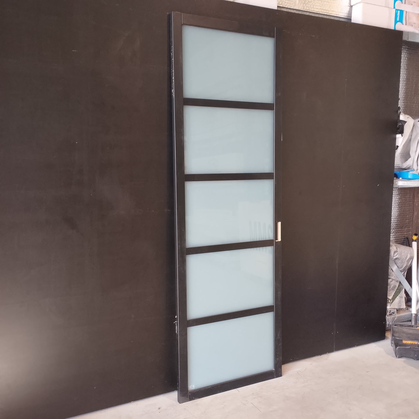 Internal Timber Door - 2340h x 720w Solid Core w/ 5 x Obscure Glass (PMOD5GT) *Factory 2nd* 30567