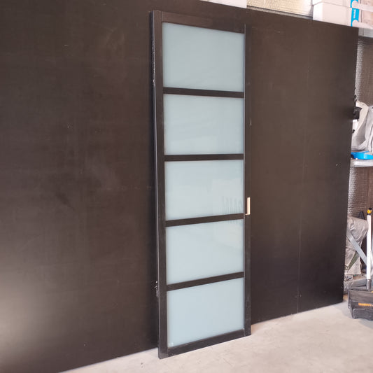 Internal Timber Door - 2340h x 720w Solid Core w/ 5 x Obscure Glass (PMOD5GT) *Factory 2nd* 30567