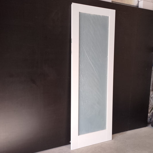 Internal Timber Door - 2340h x 820w Semi-Solid Core w/ 1 X Clear Glass  (HAM1) *Factory 2nd* 30552