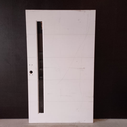 External Timber Door - 2040h x 1200w Solid Core w/ 1 X Clear Glass  (XN1) *Factory Second* 30557