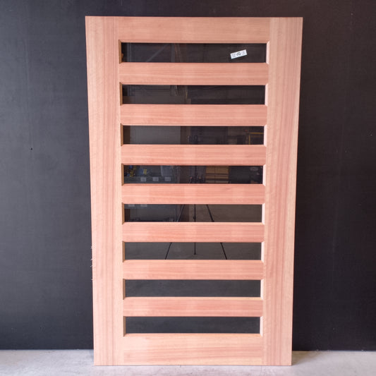 External Timber Door - 2040h x 1200w Solid Core w/ 8 X Clear Glass  (XS28) *Factory Second* 30574