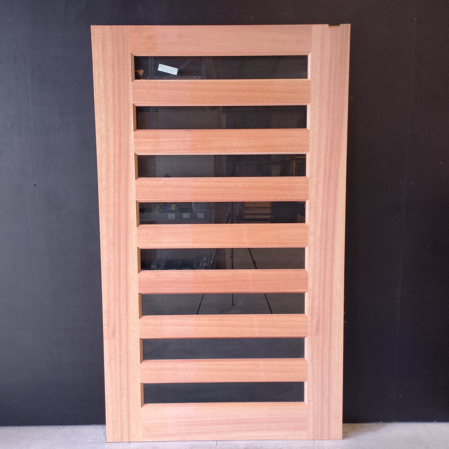External Timber Door - 2040h x 1200w Solid Core w/ 8 X Clear Glass  (XS28) *Factory Second* 30574