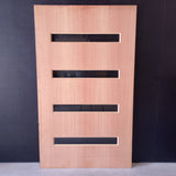 External Timber Door - 2040h x 1200w Solid Core w/ 4 X Clear Glass  (XN5) *Factory Second* 30575