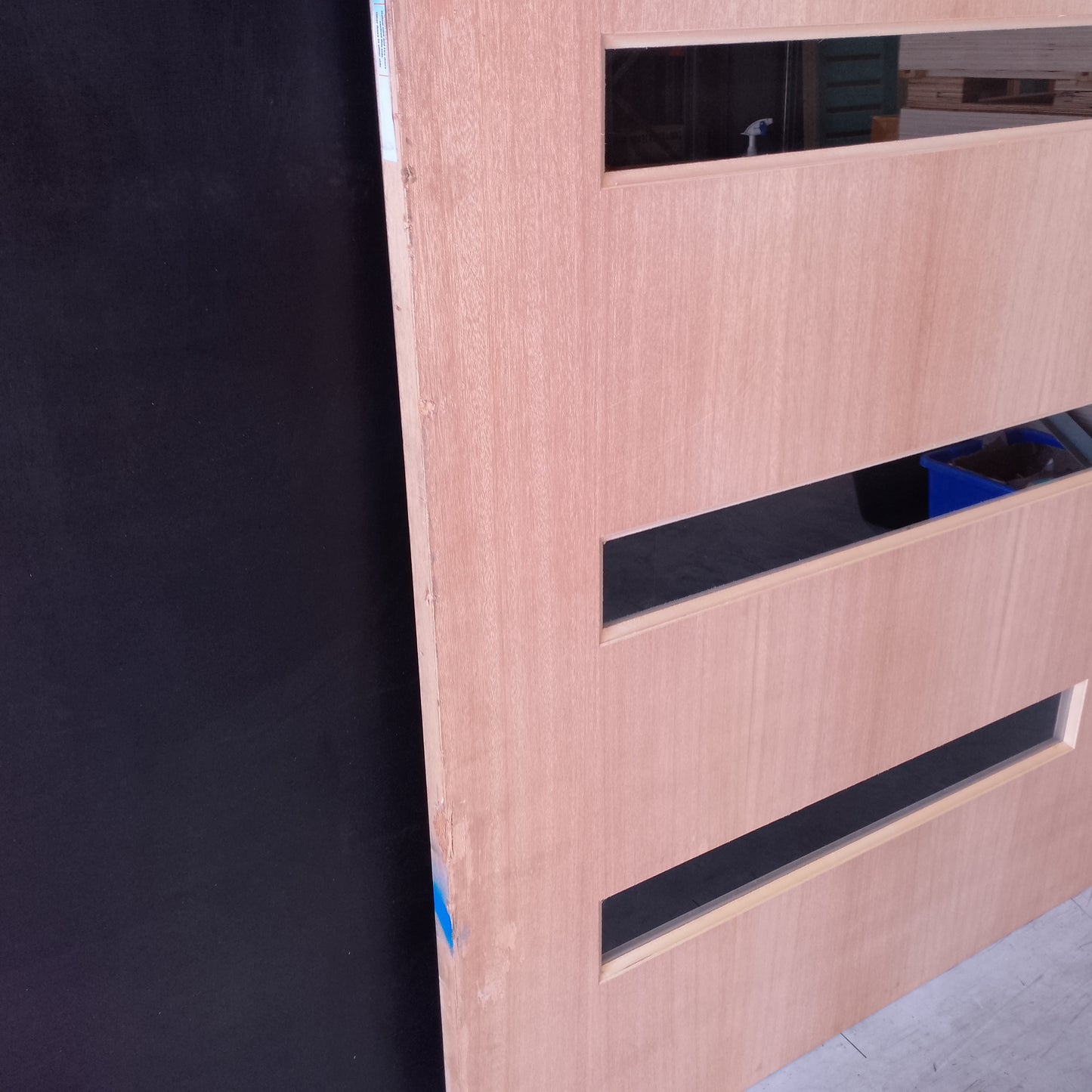 External Timber Door - 2040h x 1200w Solid Core w/ 4 X Clear Glass  (XN5) *Factory Second* 30575