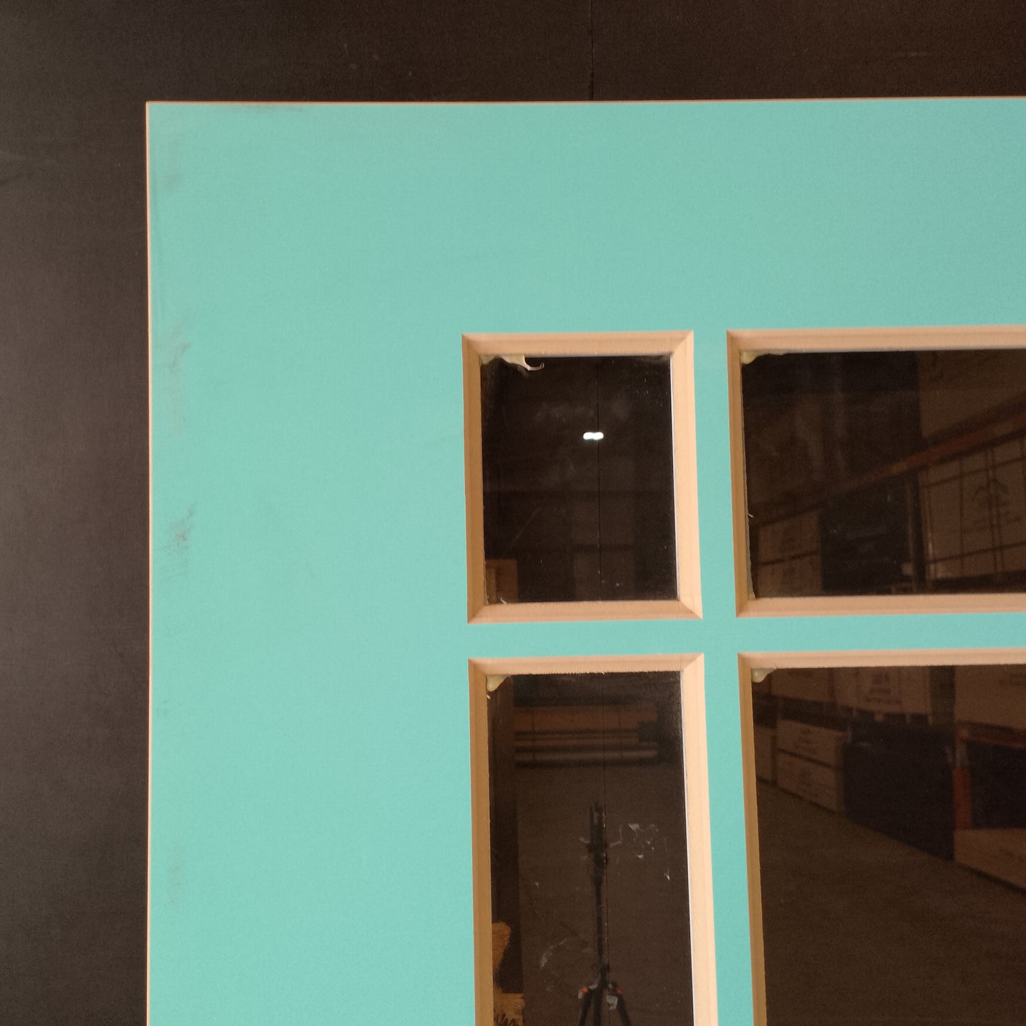 External Timber Door - 2340h x 1020w Solid Core w/ 9 X Clear Glass  (HAV99) *Factory Second* 30579