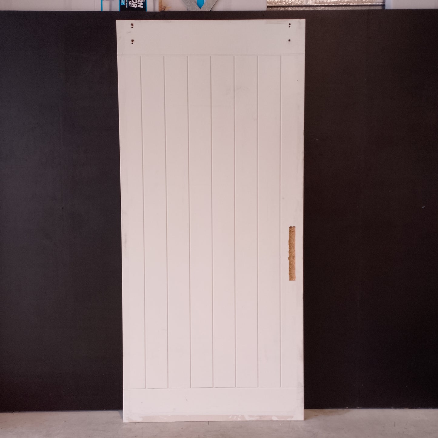 Internal Timber Barn Door - 2400h x 1100w Semi-Solid Core w/ Pattern (FBDS1) *Factory 2nd* 30581