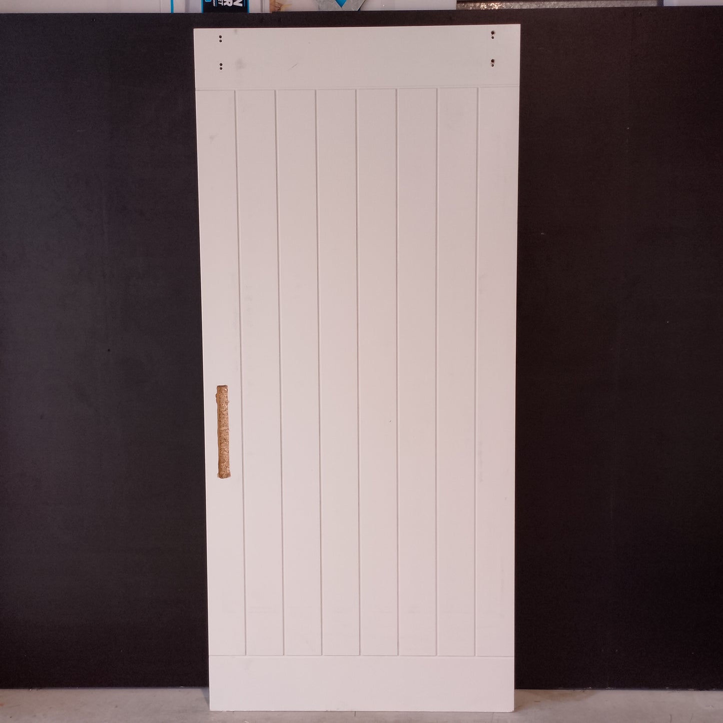 Internal Timber Barn Door - 2400h x 1100w Semi-Solid Core w/ Pattern (FBDS1) *Factory 2nd* 30581