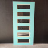 External Timber Door - 2040h x 970w Solid Core w/ 6 X Clear Glass  (NEX36) *Factory 2nd* 30582
