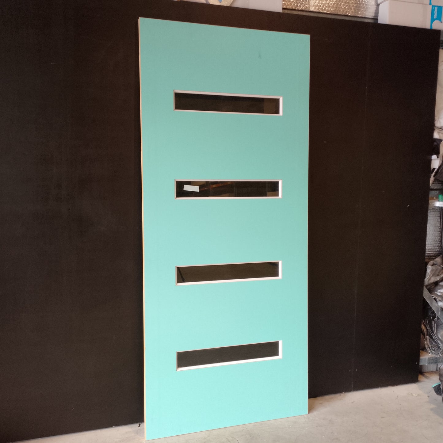 External Timber Door - 2340h x 1020w Solid Core w/ 4 X Clear Glass  (XN5) *Factory Second* 30584