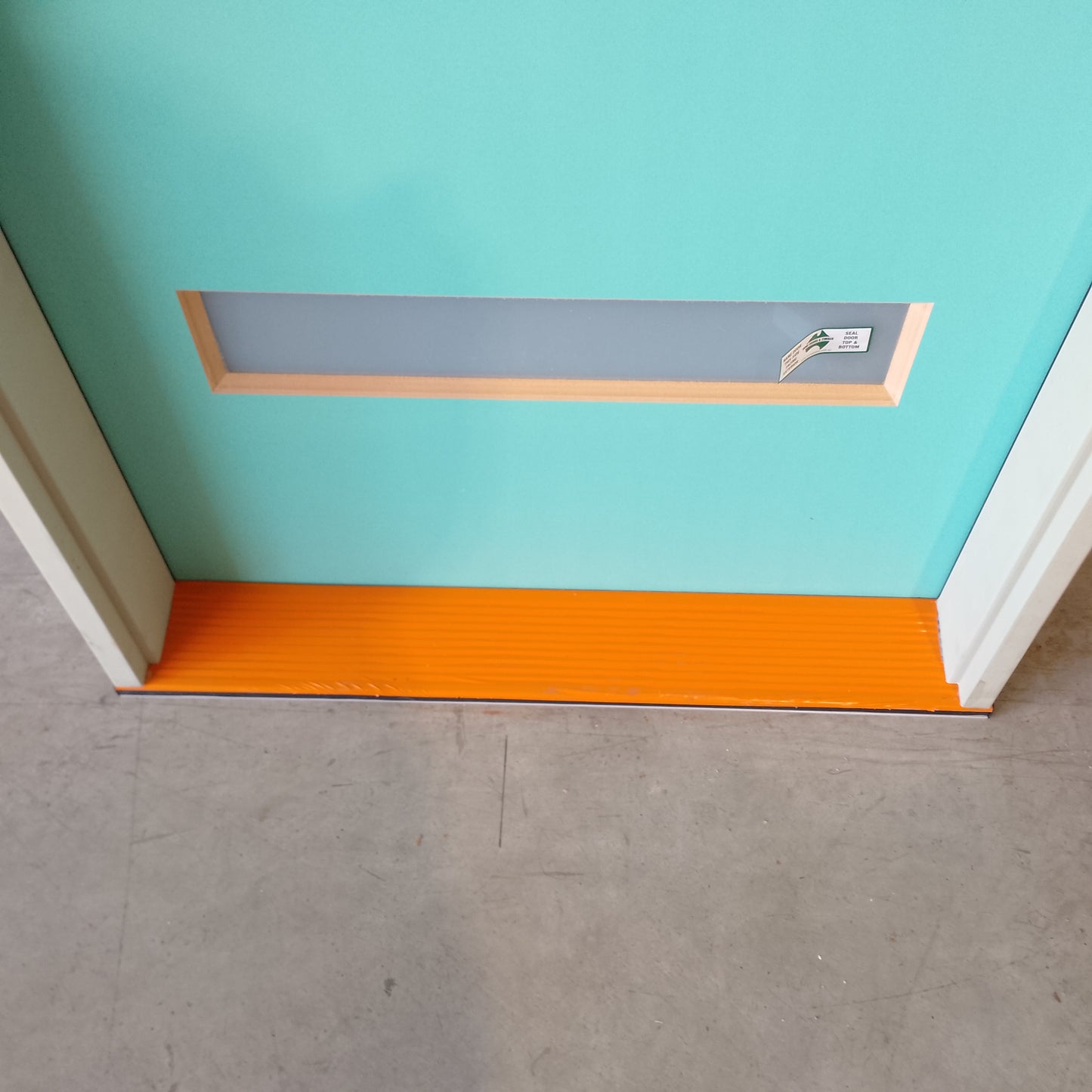Timber Entry Door - Pre-Hung in a 2095h x 887w Frame w/ 4 x Obscure Glass *Factory 2nd* 30599