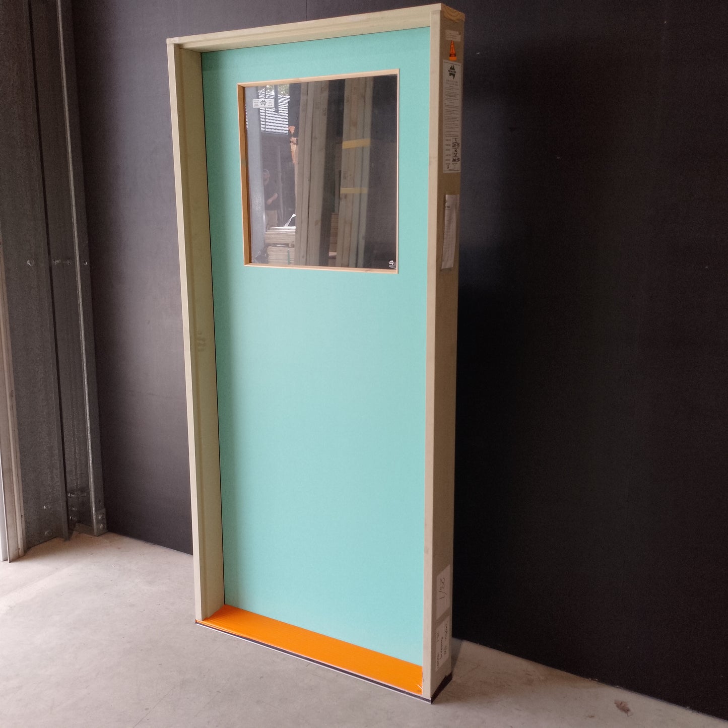 Timber Entry Door - Pre-Hung in a 2095h x 987w Frame w/ 1 x Clear Glass *Factory 2nd* 30602