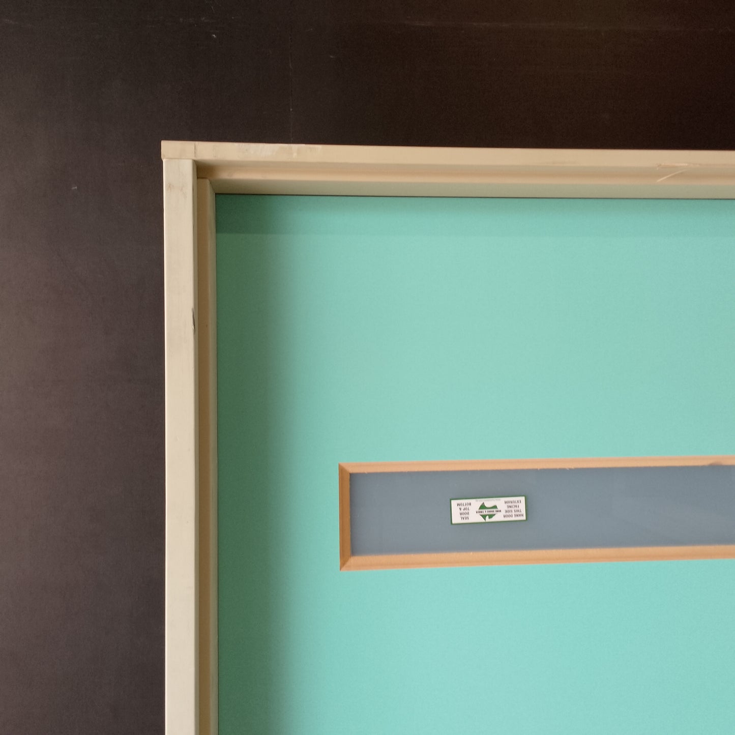 Timber Entry Door - Pre-Hung in a 2095h x 937w Frame w/ 4 x Obscure Glass *Factory 2nd* 30604