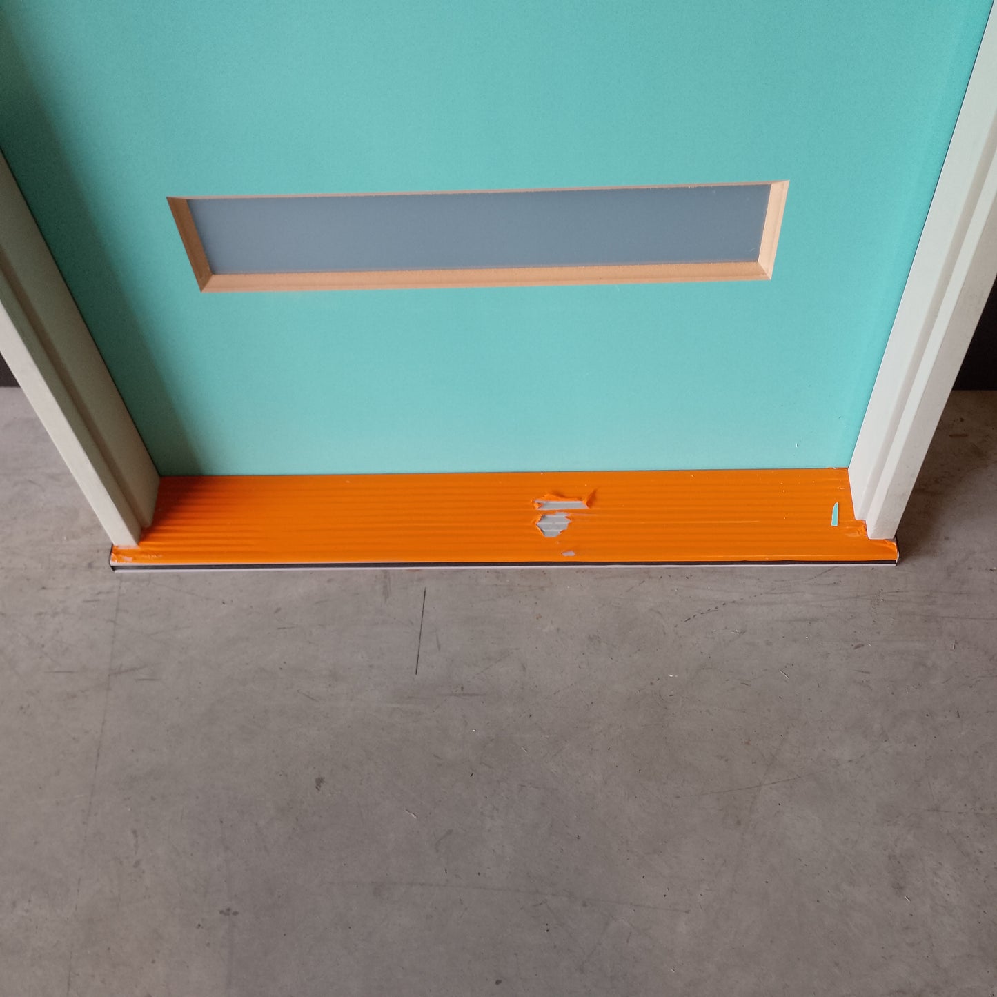 Timber Entry Door - Pre-Hung in a 2095h x 937w Frame w/ 4 x Obscure Glass *Factory 2nd* 30604