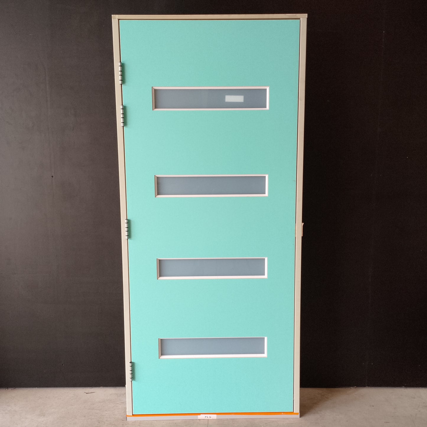 Timber Entry Door - Pre-Hung in a 2095h x 937w Frame w/ 4 x Obscure Glass *Factory 2nd* 30604