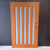 External Timber Door - 2040h x 1200w Solid Core w/ 5 X Obscure (frosted) Glass  (AWOWS 5VG) *Factory 2nd* 30609