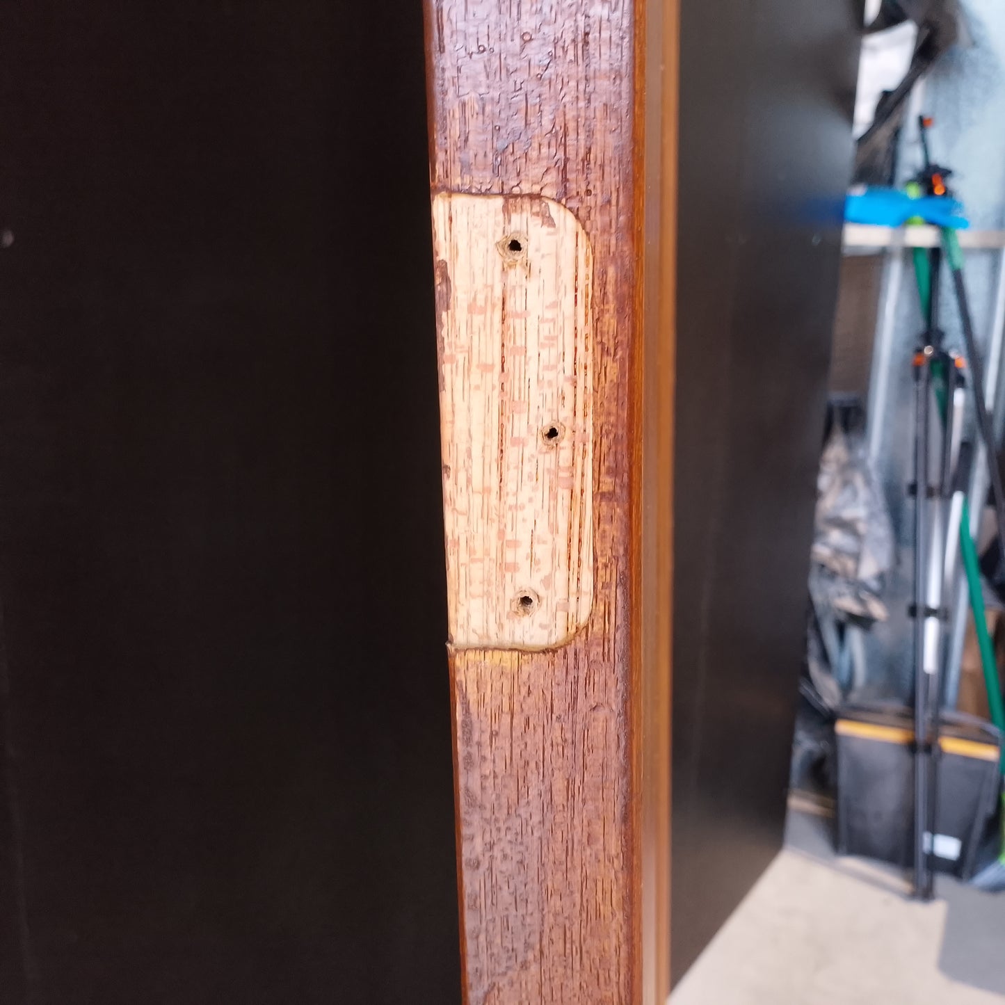 External Timber Door - 2040h x 1200w Solid Core w/ 5 X Obscure (frosted) Glass  (AWOWS 5VG) *Factory 2nd* 30609