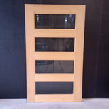 External Timber Door - 2040h x 1200w Solid Core w/ 4 X Clear Glass  (XS24) *Factory 2nd* 30613