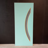 External Timber Door - 2040h x 870w Solid Core w/ 1 X Curved Obscure Glass  (XN6) *Factory 2nd* 30614