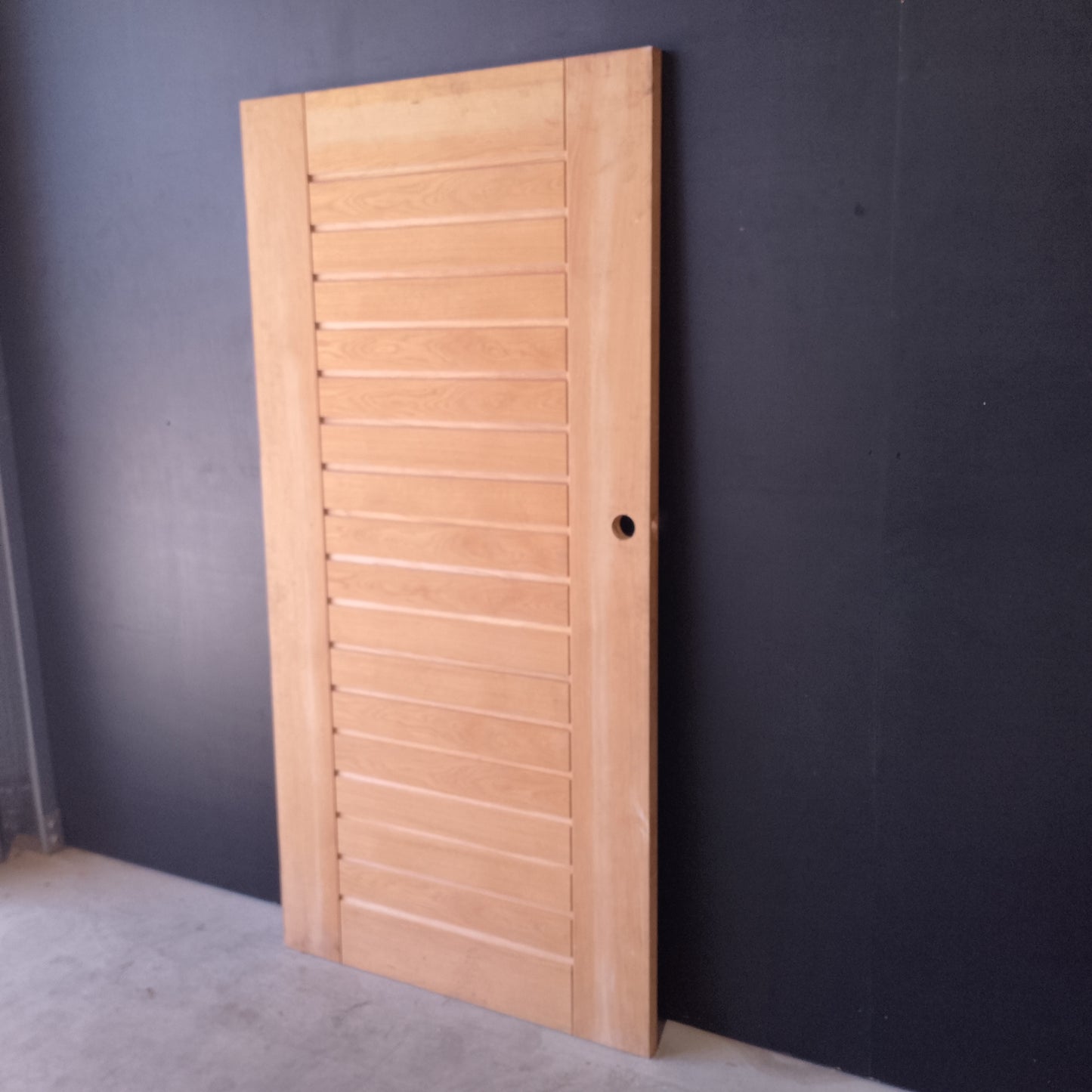 External Timber Door - 2040h x 1020w Solid Core w/ Slatted Pattern AWOWS 19H *Factory 2nd* 30620