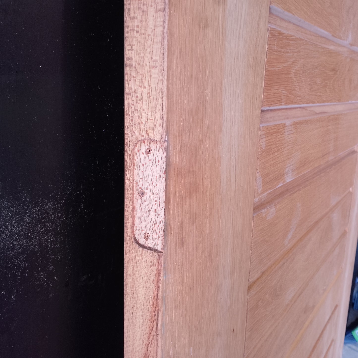 External Timber Door - 2040h x 1020w Solid Core w/ Slatted Pattern AWOWS 19H *Factory 2nd* 30620