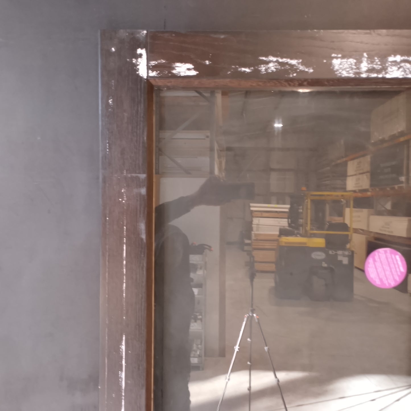 External Timber Door - 2340h x 820w Solid Core w/ 1 X Clear Glass  (AWO21) *Factory 2nd* 30624