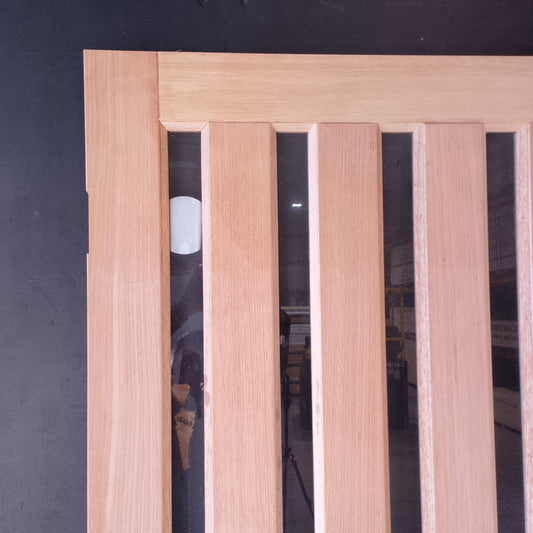 External Timber Door - 2340h x 920w Solid Core w/ 5 X Clear Glass (AWO5VG) *Factory 2nd* 30625