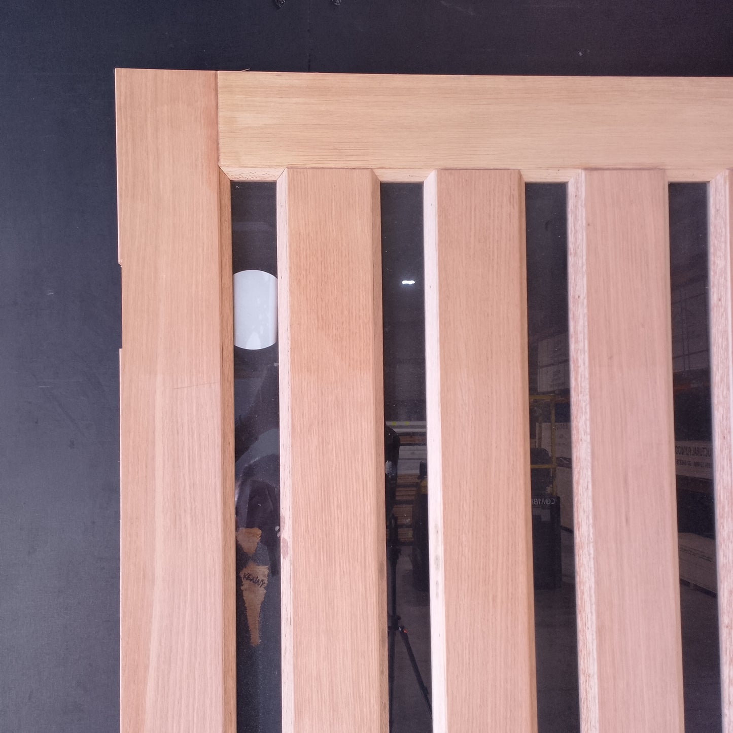 External Timber Door - 2340h x 920w Solid Core w/ 5 X Clear Glass  (AWO5VG) *Factory 2nd* 30625