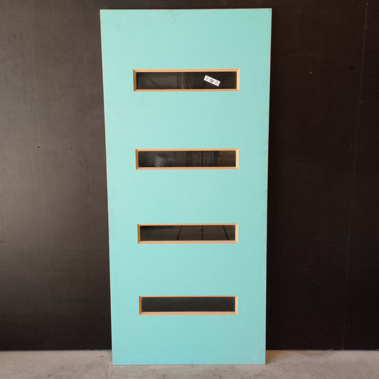 External Timber Door - 2040h x 920w Solid Core w/ 4 X Clear Glass  (XN5) *Factory 2nd* 30629