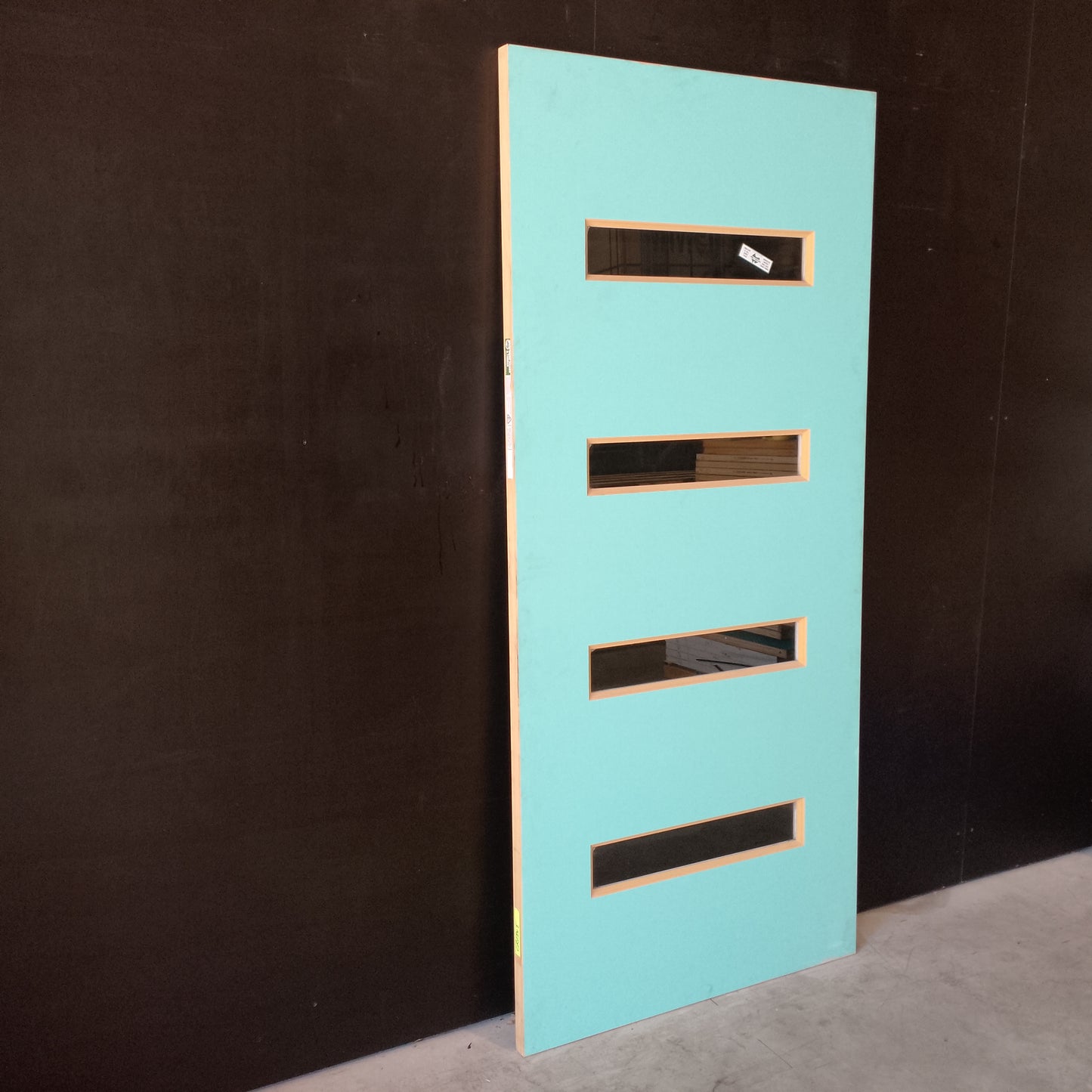 External Timber Door - 2040h x 920w Solid Core w/ 4 X Clear Glass  (XN5) *Factory 2nd* 30629