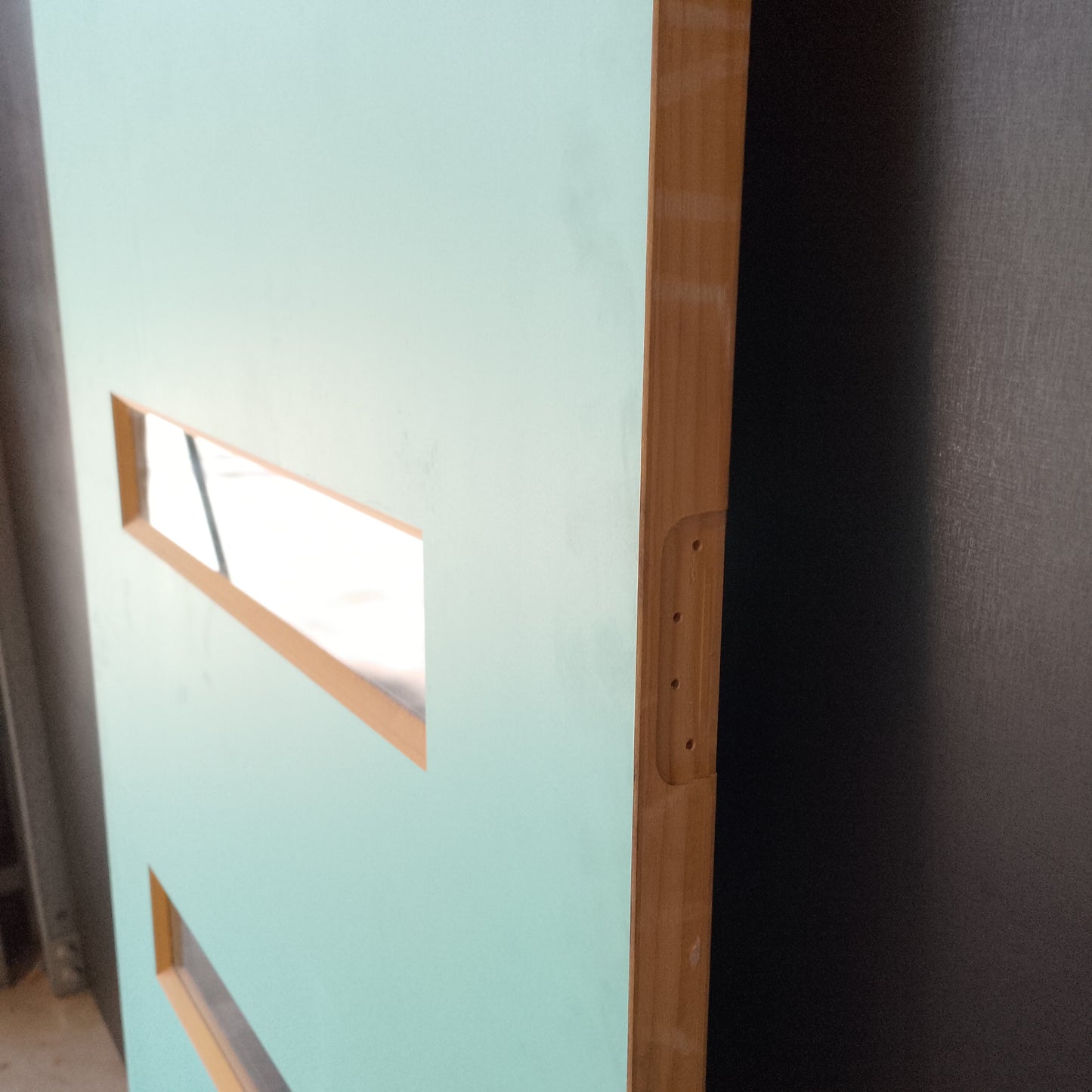 External Timber Door - 2040h x 920w Solid Core w/ 4 X Clear Glass  (XN5) *Factory 2nd* 30629