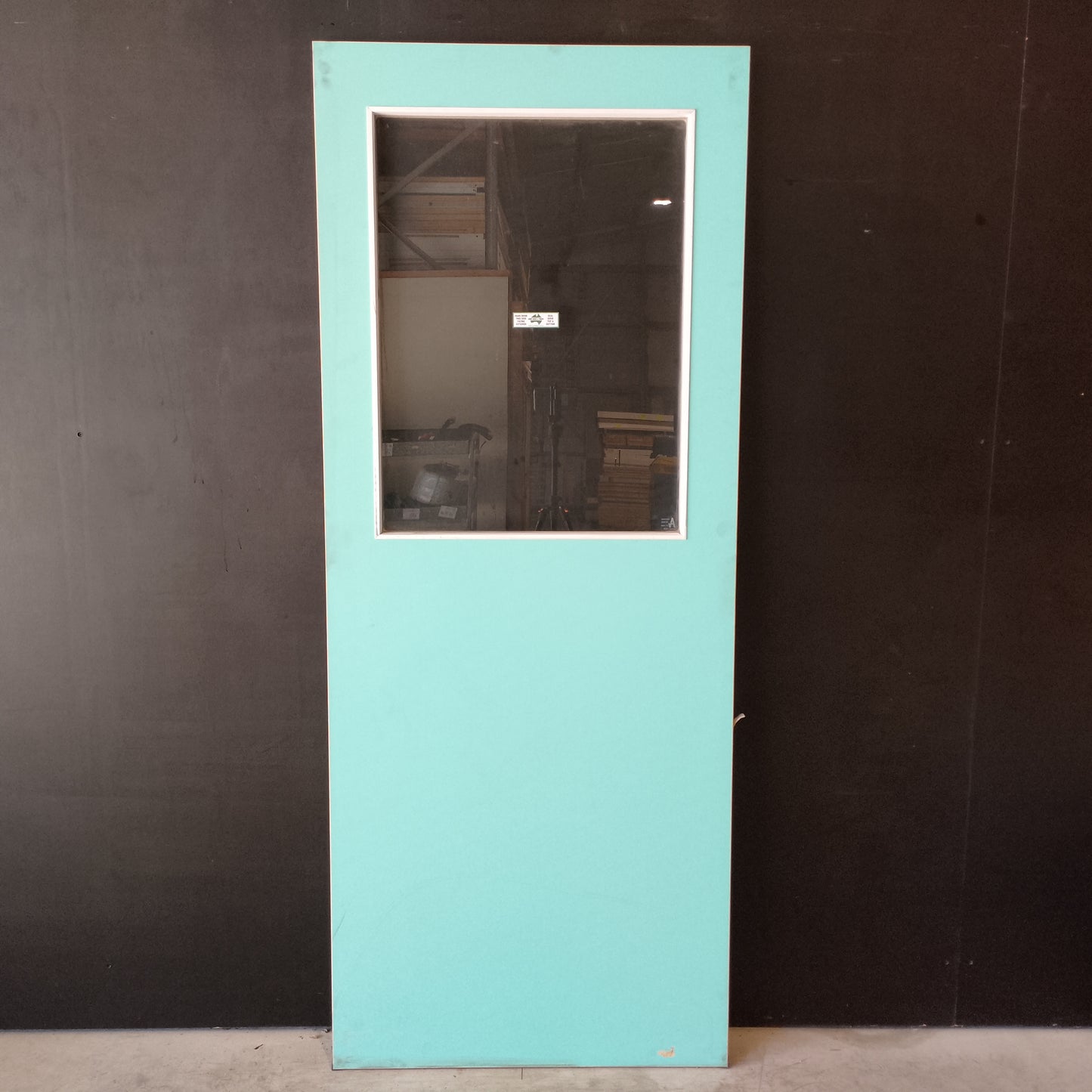 External Timber Door - 2040h x 820w Hollow Core w/ 1 X Clear Glass  (XF3) *Factory 2nd* 30632