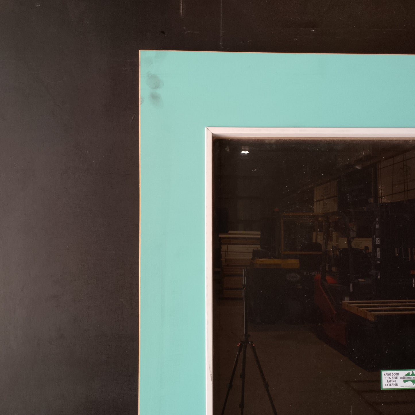 External Timber Door - 2040h x 820w Hollow Core w/ 1 X Clear Glass  (XF3) *Factory 2nd* 30632