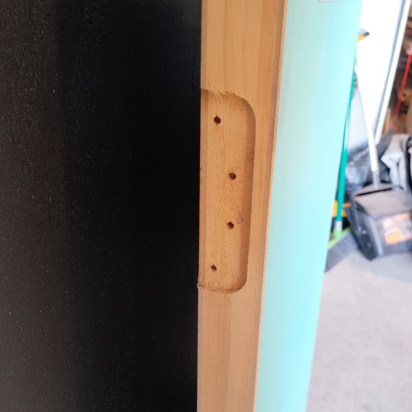 External Timber Door - 2040h x 820w Hollow Core w/ 1 X Clear Glass  (XF3) *Factory 2nd* 30632