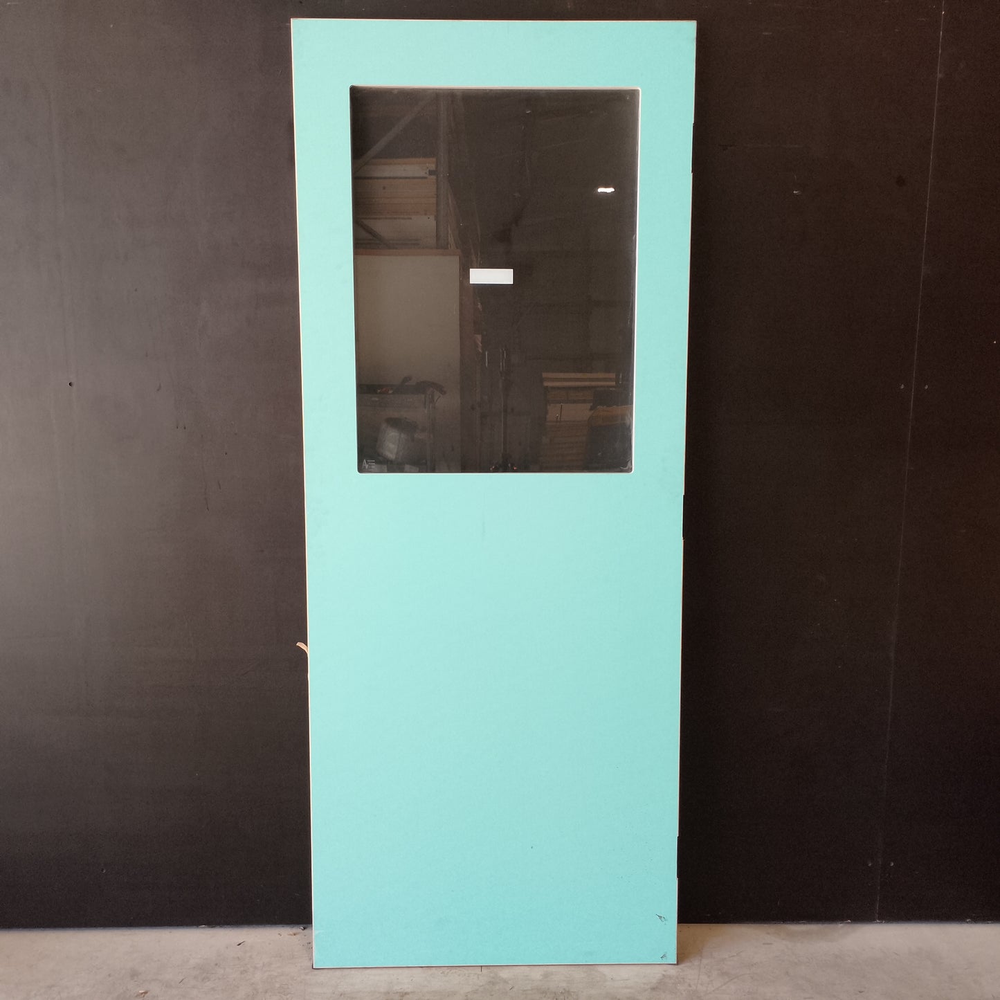 External Timber Door - 2040h x 820w Hollow Core w/ 1 X Clear Glass  (XF3) *Factory 2nd* 30632