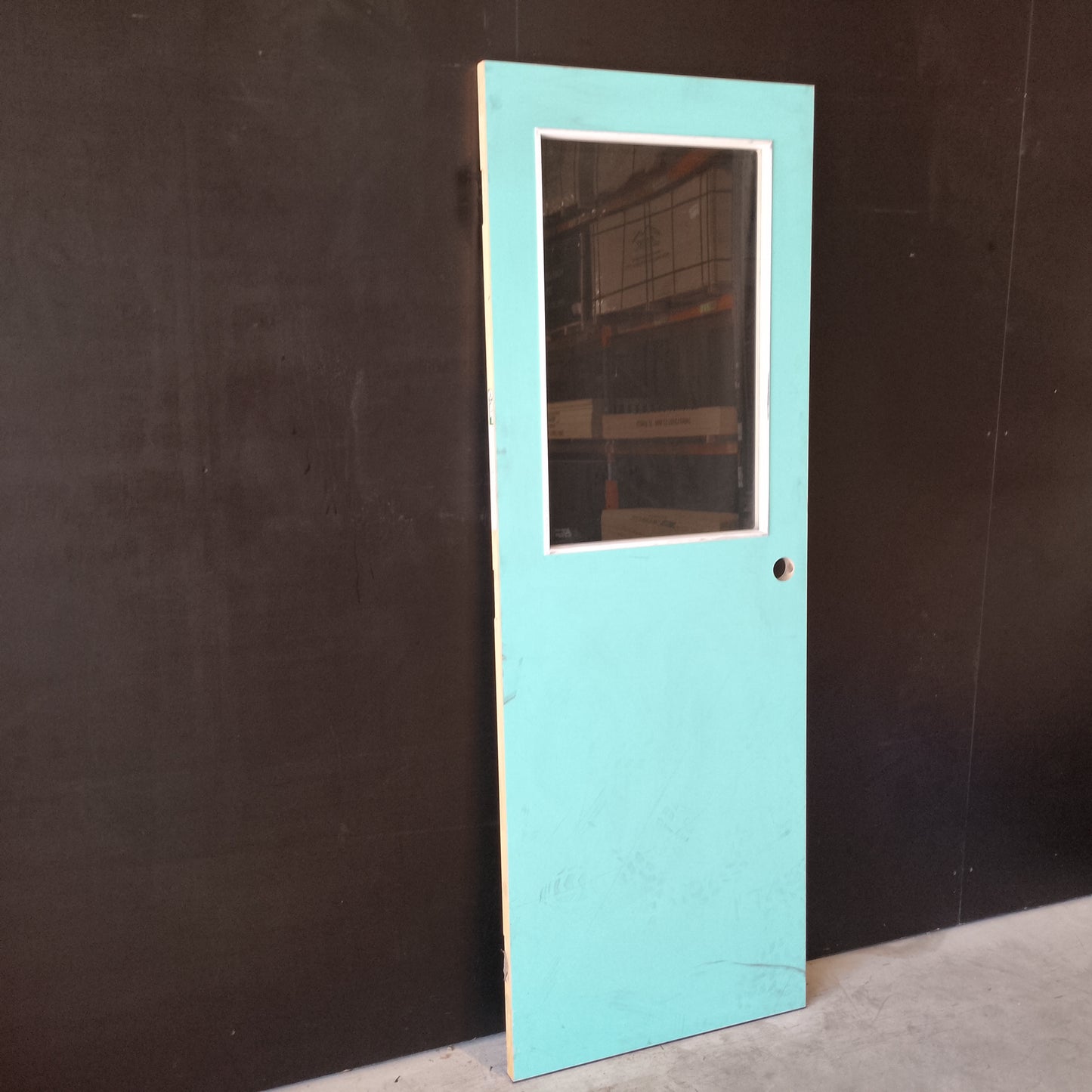 External Timber Door - 2040h x 720w Hollow Core w/ 1 X Clear Glass  (XF3) *Factory 2nd* 30633