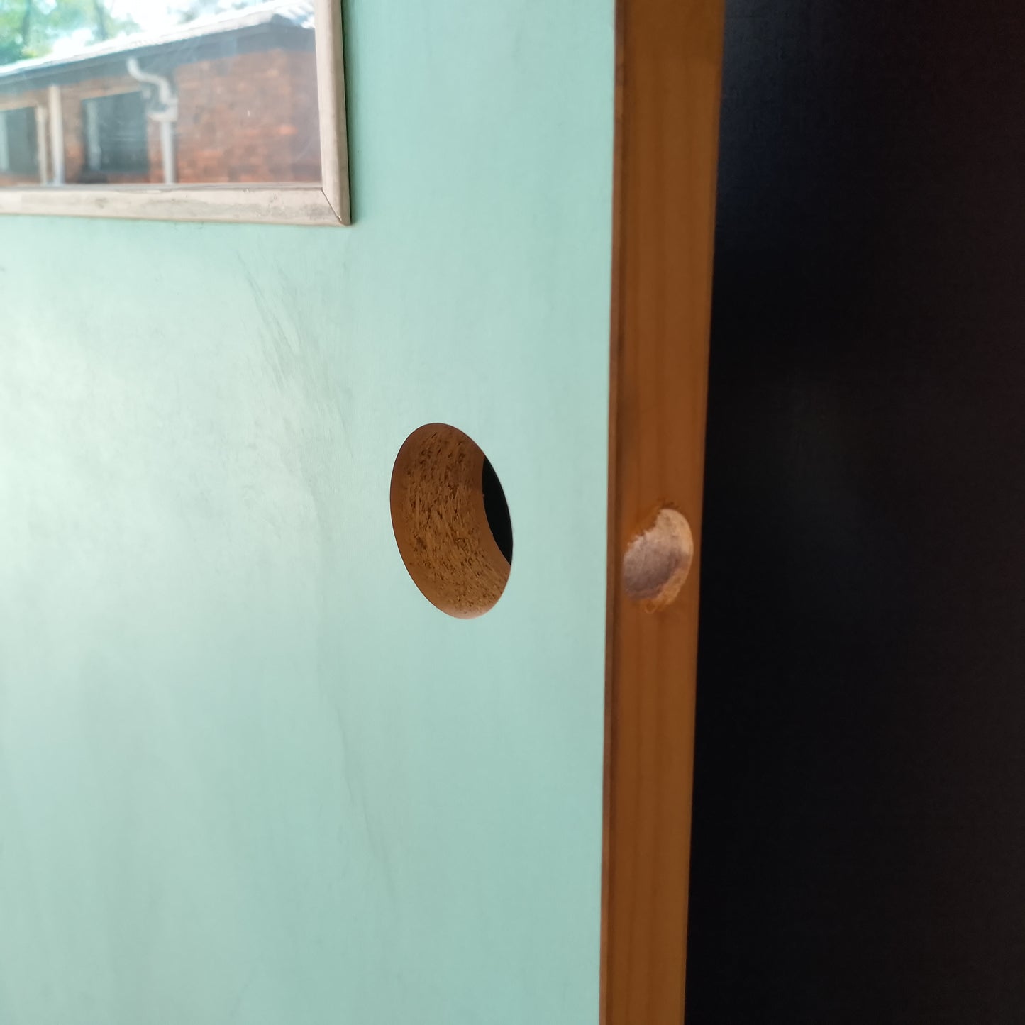 External Timber Door - 2040h x 720w Hollow Core w/ 1 X Clear Glass  (XF3) *Factory 2nd* 30633