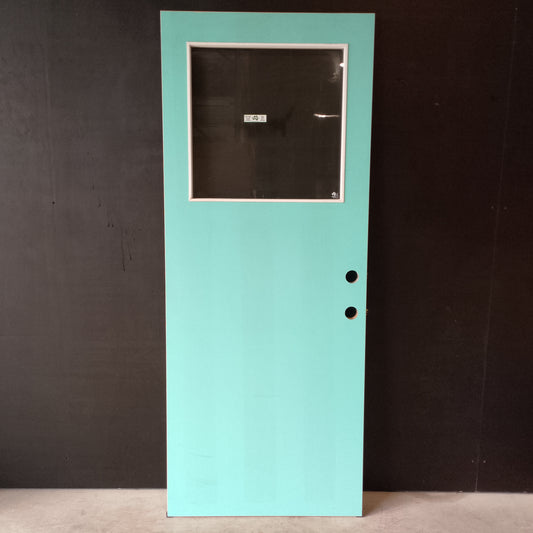 External Timber Door - 2040h x 820w Hollow Core w/ 1 x Clear Glass (XF1) *Factory 2nd* 30638