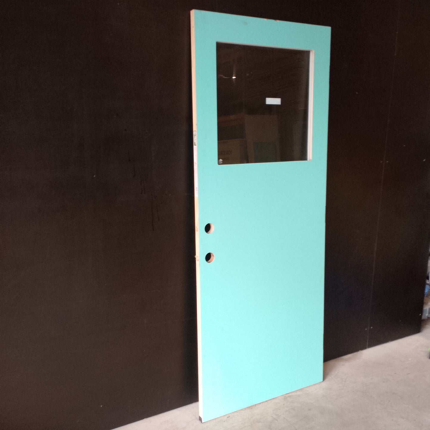 External Timber Door - 2040h x 820w Hollow Core w/ 1 x Clear Glass (XF1) *Factory 2nd* 30638