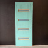 External Timber Door - 2340h x 915w Solid Core w/ 4 X Obscure Glass  (XN5) *Factory 2nd* 30641