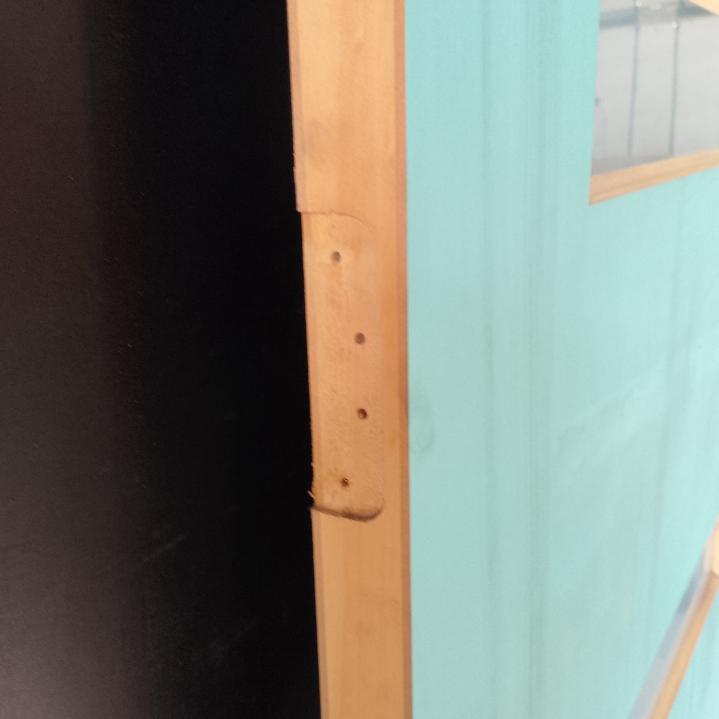 External Timber Door - 2340h x 915w Solid Core w/ 4 X Obscure Glass  (XN5) *Factory 2nd* 30641