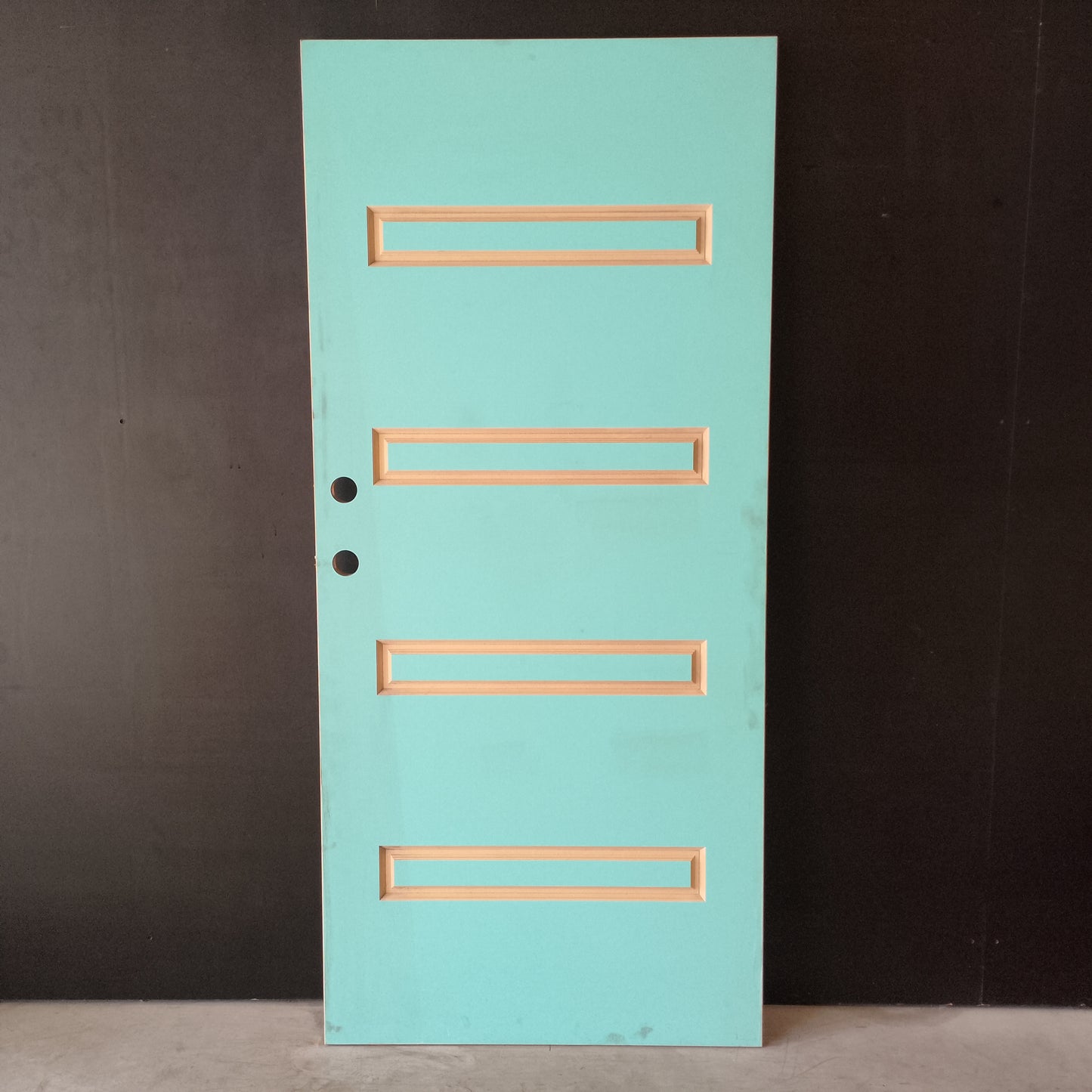 External Timber Door - 2040h x 920w Solid Core w/ Pattern one side  (XV10) *Factory 2nd* 30642