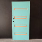 External Timber Door - 2040h x 920w Solid Core w/ Pattern one side  (XV10) *Factory 2nd* 30642