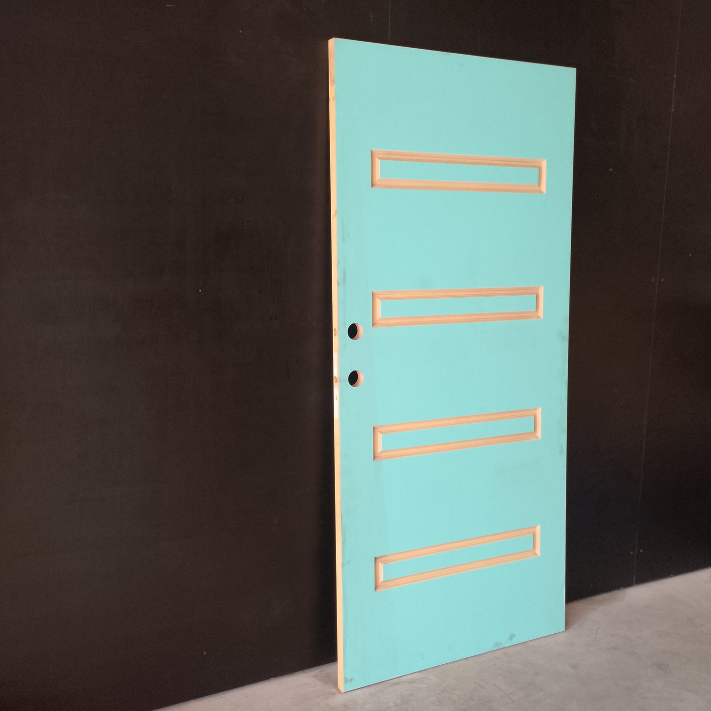 External Timber Door - 2040h x 920w Solid Core w/ Pattern one side  (XV10) *Factory 2nd* 30642