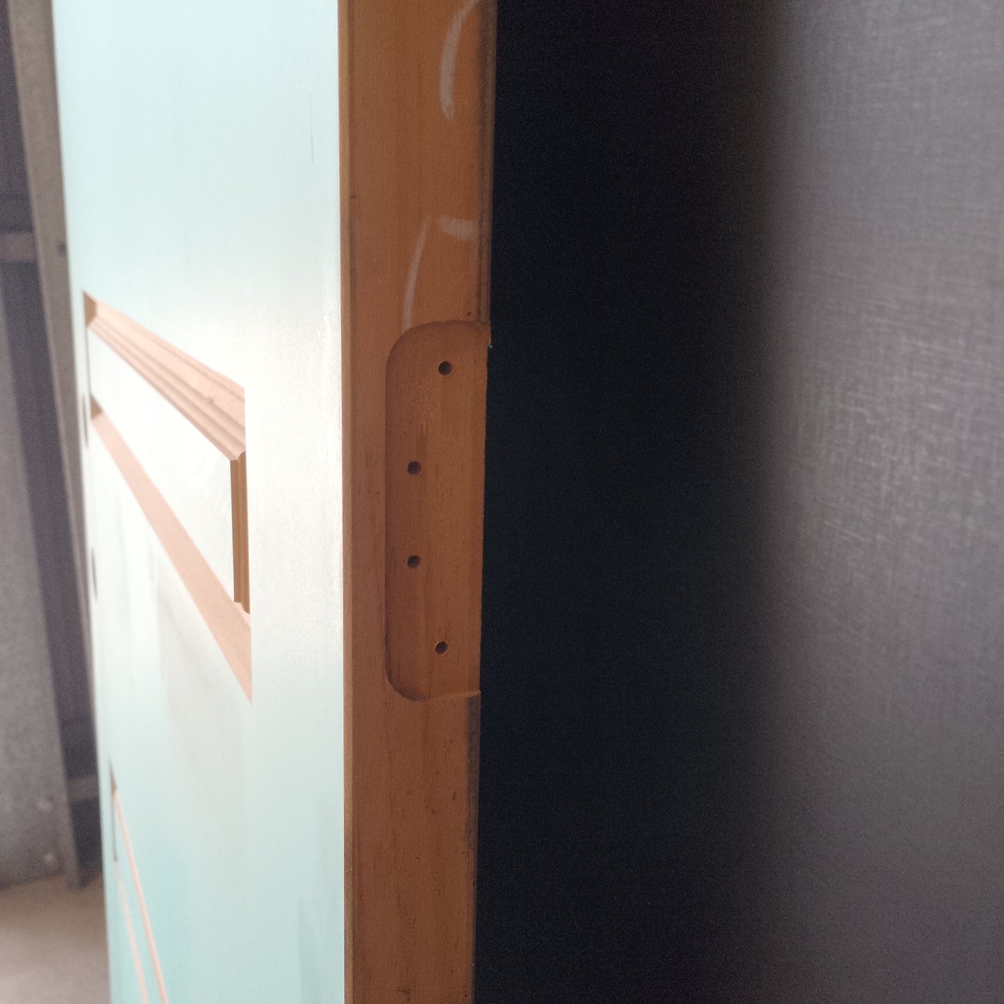 External Timber Door - 2040h x 920w Solid Core w/ Pattern one side  (XV10) *Factory 2nd* 30642