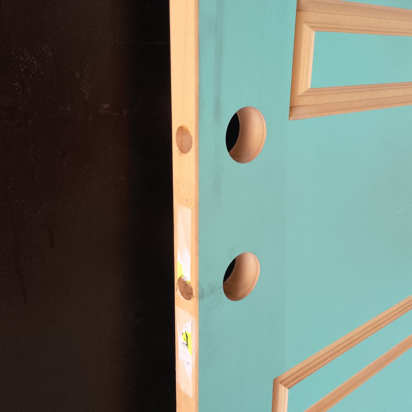 External Timber Door - 2040h x 920w Solid Core w/ Pattern one side  (XV10) *Factory 2nd* 30642