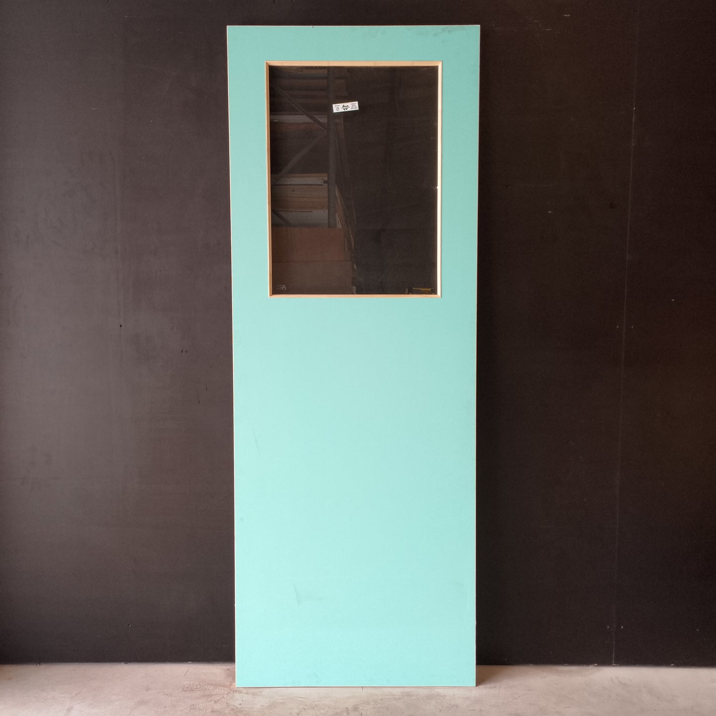 External Timber Door - 2340h x 870w Hollow Core w/ 1 X Clear Glass  (XF3) *Factory 2nd* 30643